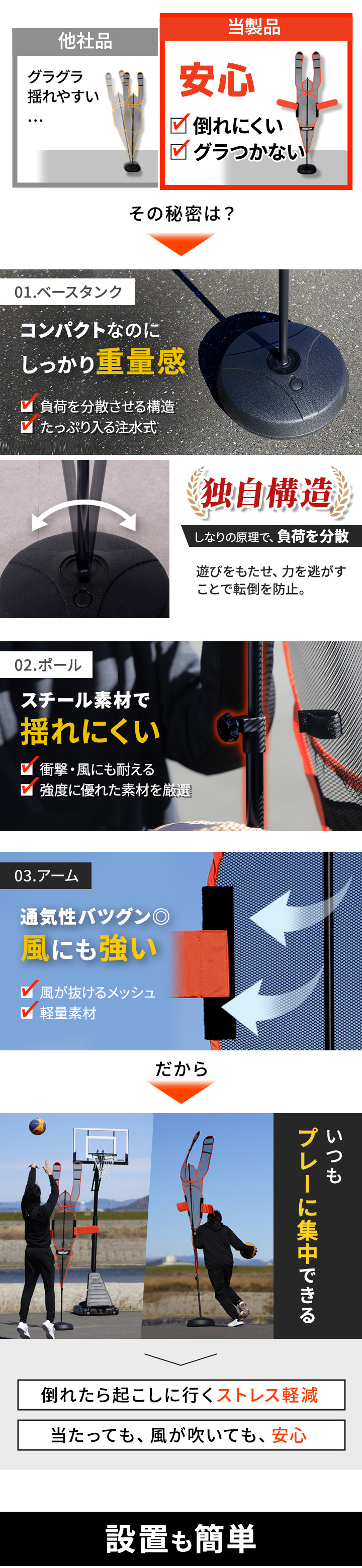 シュート練習 バスケットボール